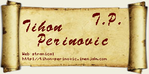 Tihon Perinović vizit kartica